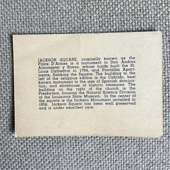 Jackson Square New Orleans Louisiana Mini Postcard - Picture 6 of 7